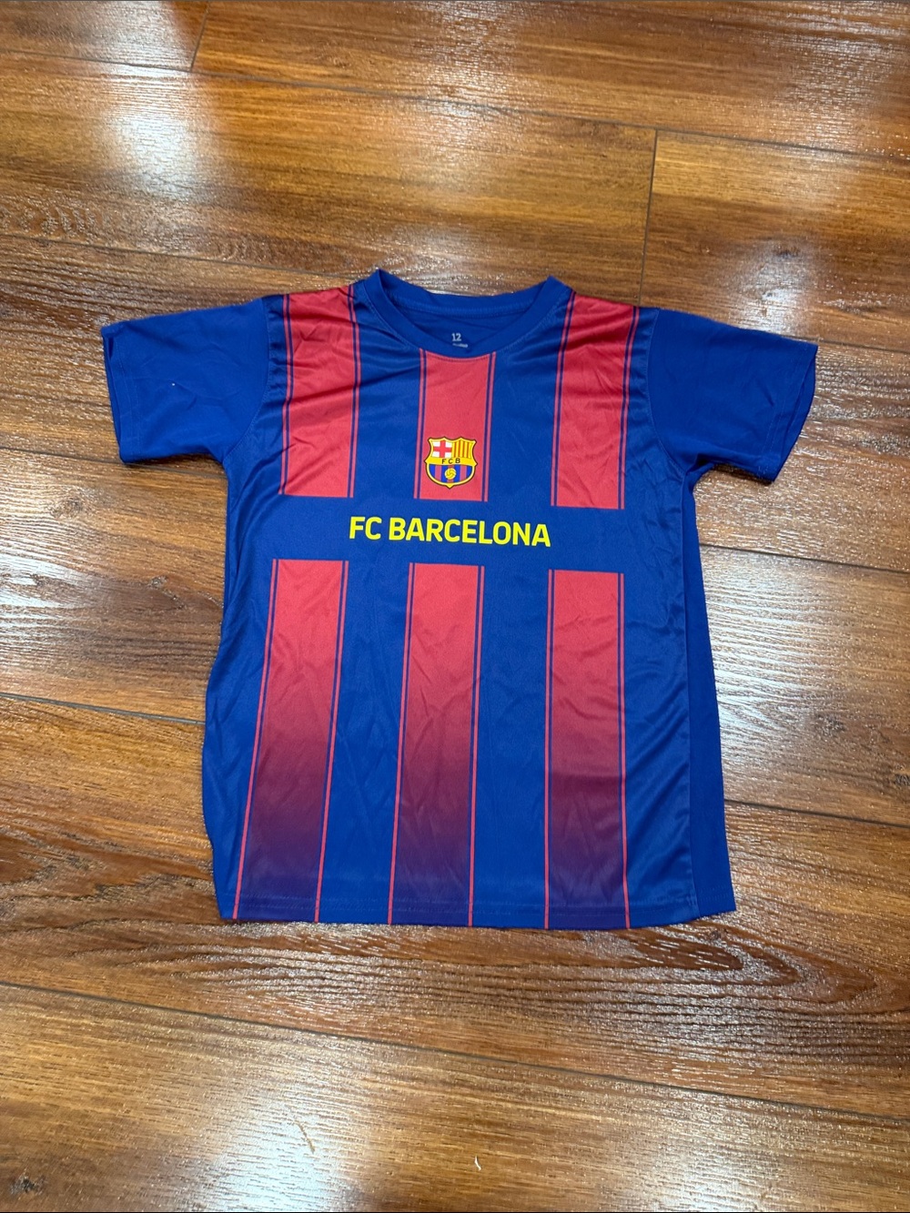 Kids FC Barcelona Blue & Red Short Sleeve Soccer Jersey